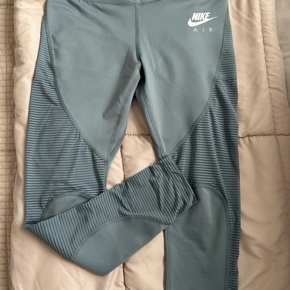 Nike Teal Striped Performance Leggings